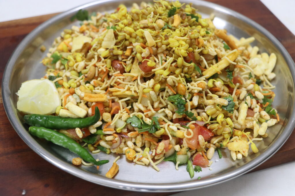 Colorful mixed snack with sprouts