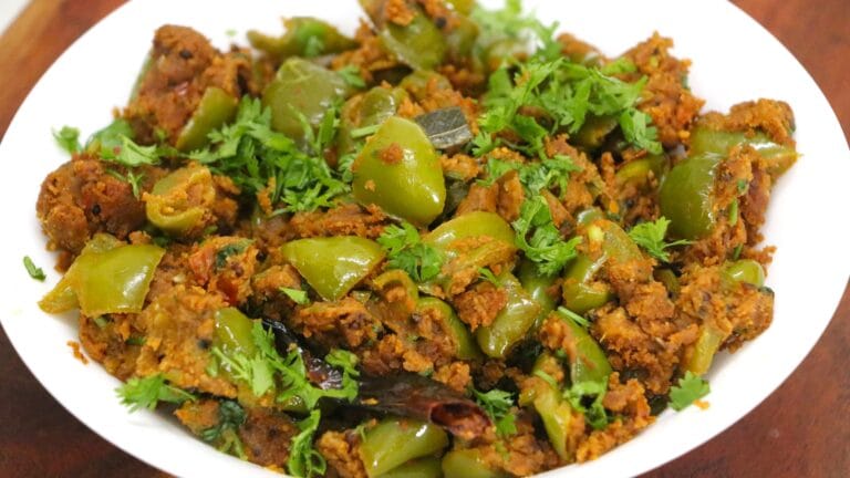 Besan Wali Shimla Mirch | Quick Lunch Recipe | Indian Dry Sabzi