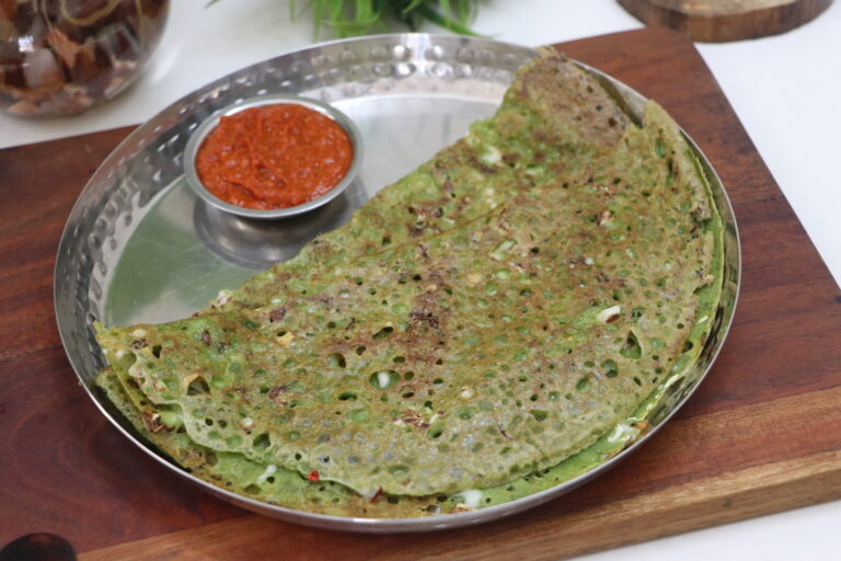 Instant Palak Rava Dosa