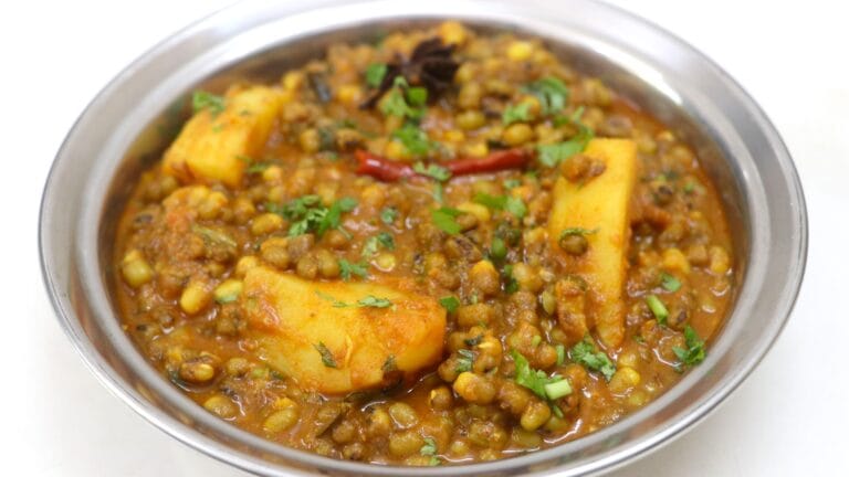 Green Moong and Potato Curry Recipe