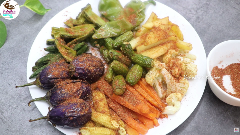 Season the fried vegetables