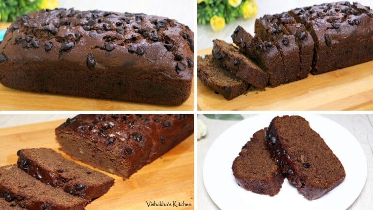 Chocolate Banana Cake Without oven | एगलेस चॉकलेट बनाना केक